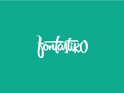 Fontastiko Logo brand branding fontastiko green hand lettering logo logotype script