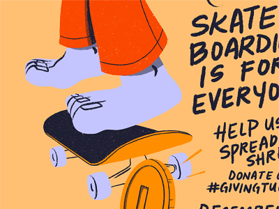 Giving Tuesday: Skate Like A Girl design illustration nonprofit procreate skate skateboarding social typography