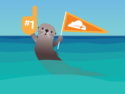 #1 Fan Otter california fan flag foam finger mascot monterey otter retreat sea otter