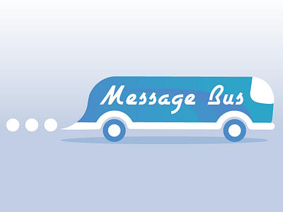 Message Bus bus car greyhound imessage message typing van vw