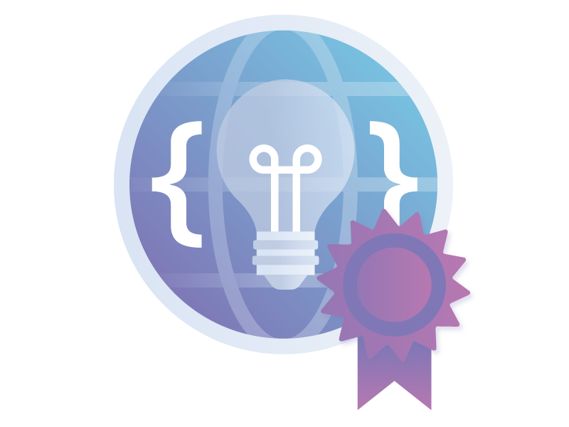 Global idea sharing network award ribbon globe idea lightbulb