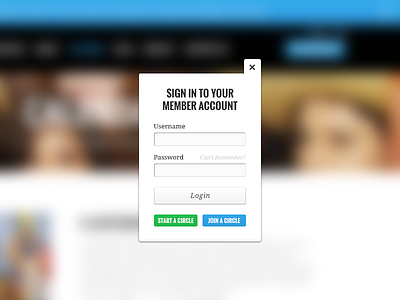 Login Component clean component dropdown element flyout login sign in ui ux