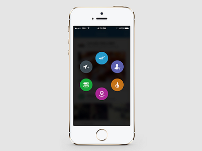 Placeley Icon Reveal Menu app icons ios7 iphone menu mobile navigation places social ui ux