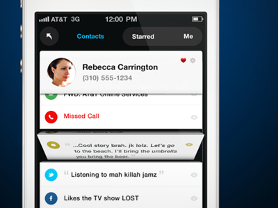 Mobile App Concept app concept contact interface iphone list mobile ui user ux