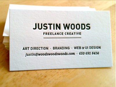 Business Cards branding business card letterpress