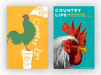 Country Lips Gig Posters