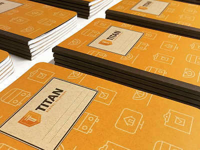 Titan Brochure branding icons notebook print school software