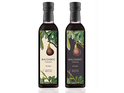 Balsamic Vinegar Label Study botanical fig label