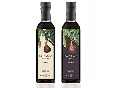 Balsamic Vinegar Label Alt botanical fig label packaging
