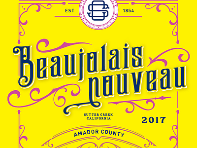 Beaujolais Nouveau Label–In Progress