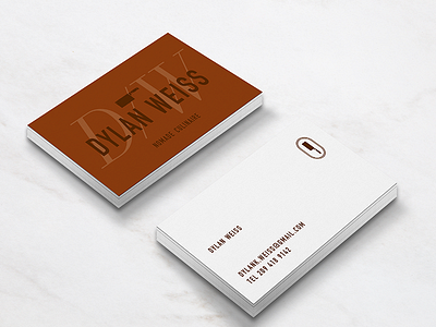 Dylan Weiss Business Card business card chef classy cleaver manly masculine