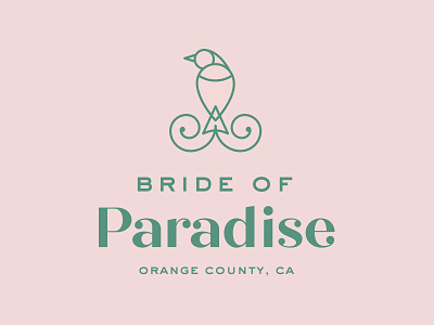 Bride of Paradise Reject A bird branding bridal logo wedding