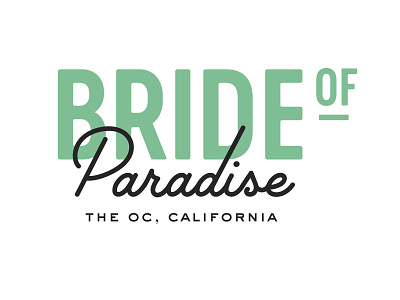 Bride of Paradise Reject B boutique branding bridal logo typography