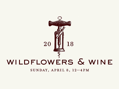 Wildflowers & Wind Logo branding foothills illustration label logo sierra nevada wine winery