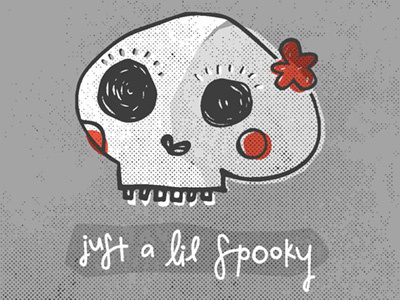 lil spooky halloween illustration skull spooky spoopy texture
