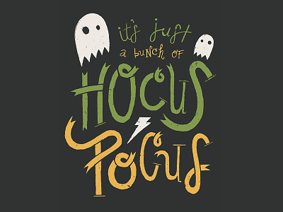 Hocus Pocus ghost halloween hand lettering hocus pocus illustrated type illustration spooky spoopy