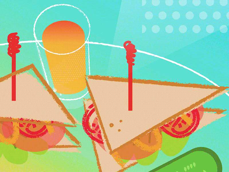 Lunch doodle food juice lunch