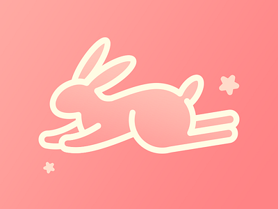 Pink Bunny bunny doodle pink vector