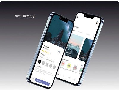 Tour App design graphic design photo tour app tourist travelling ui ux