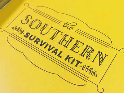 Southern Survival Kit kit lettering mark packaging south southern survival survive symbol type word yellow
