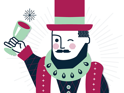 Magic of Wine drink face fancy illustration joy magic magician mustache sparkle tophat wine wink