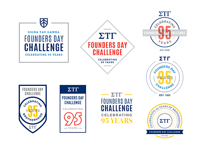 Founder's Day anniversary badge celebrate challenge founders day fraternity gamma greek logo shield sigma tau gamma