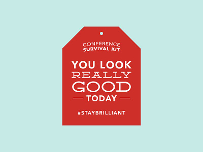 #StayBrilliant brilliant conference kit lookin good survival kit tag