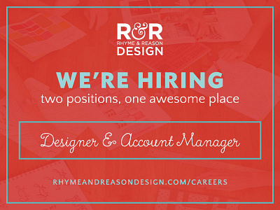 We're hiring! account manager career designer hiring job we have cupcakes work here