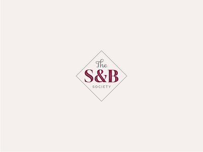 S&B Society bordeaux branding donation foundation giving greek logo silver sorority typography