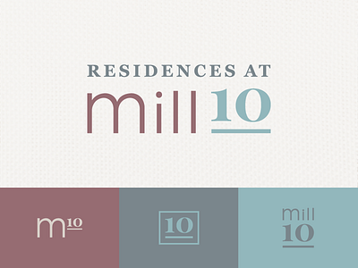 Residences at Mill 10 apartment branding building community housing identity loft logo mill residences