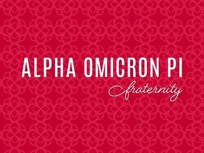 Alpha Omicron Pi brand fraternity greek inspire logo pattern rose sorority typography