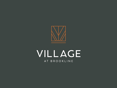 Village at Brookline apartment boston branding community icon logo luxury typography village