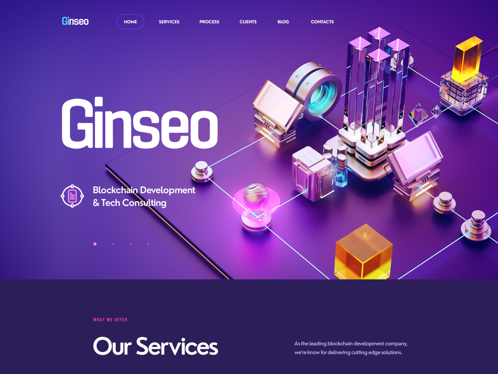 Ginseo / Blockchain Development neumorphism clean blockchain flat 3d sketch logo branding ui typography illustration web design