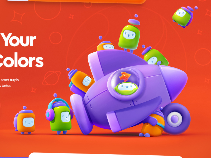 Bomcom Apps / Web site design 3d character neumorphism ux ui flat sketch vector logo metal game illustration web icon design
