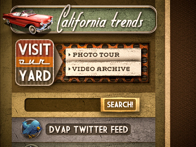 Desert Valley web site buttons california design menu navigation web webdesign