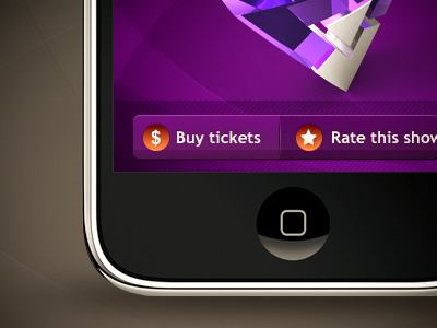 iPhone interface (concept) 3d apple button design gui interface iphone web