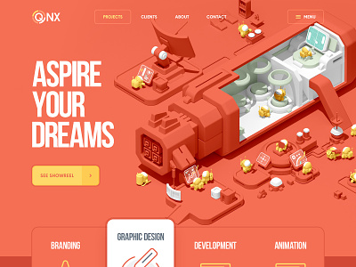 QNX / Web design  / 3D