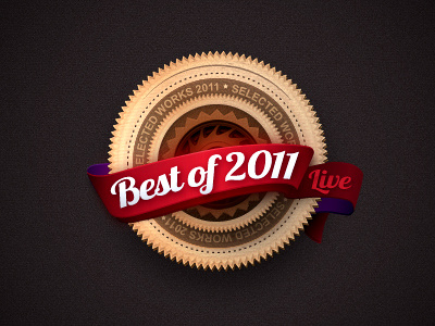 Best Of 2011 2011 badge portfolio ribbon seal sign web2.0 wood