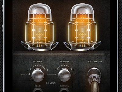iPhone App UI app audio button design iphone lamp music player switcher tube ui