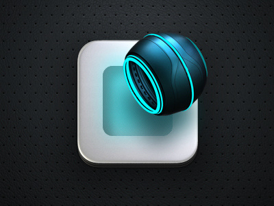 TRON: Mobile ver. app button game icon ipad iphone metall texture tron ui