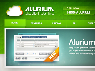 Hosting company website 2.0 button design green hosting menu navigation web webdesign