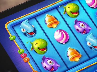 iOS Game / Slots arcade button character game interface ios ipad iphone monster navigation sketch slots