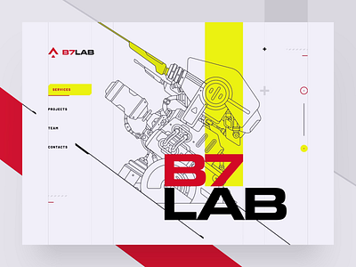 B7 Lab / Web site design / Animation animation design flat illustration logo minimal sketch tech typography ui ux vector web