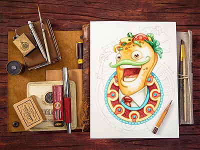 Alejandro! :) background character face food game icon ornament pencil sketch smile wood