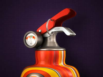 Extinguisher color extinguisher fire icon illustration metal oxygen pressure sensor