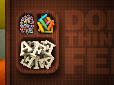 Dont Think. Feel chiffon icon web design site portfolio letters color chalk wood texture