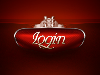 Login (Retro) 2.0 button car design engine light retro shine style typography vintage web