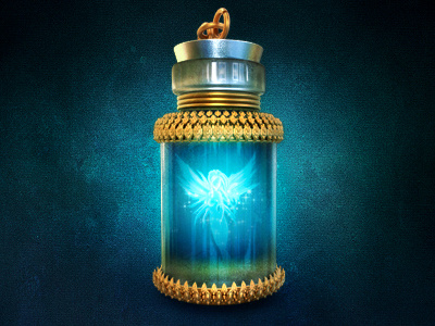 Potion 2.0 bottle game glass glow icon idea lamp magic sparkles web wish