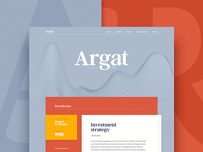 Argat Investment Group design finance flat grid menu navigation site typography ui web