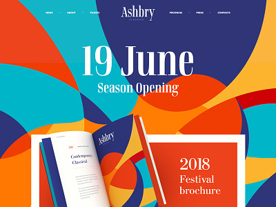 Ashbry Music Festival design festival flat modern music site sound typography web